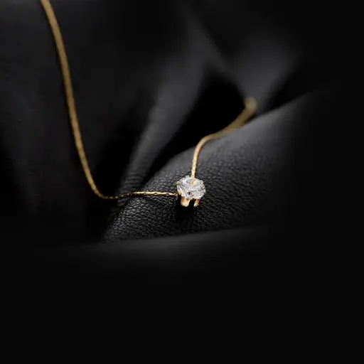 Single Diamond Necklace 